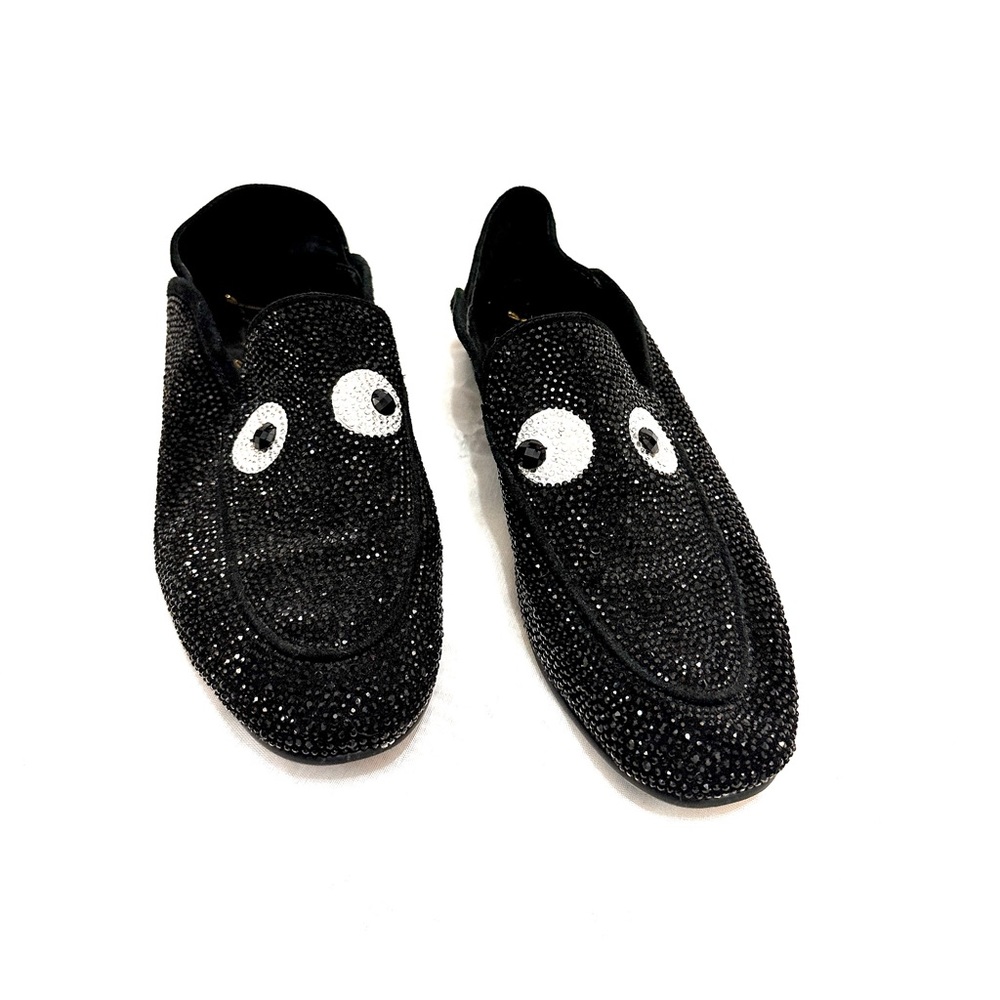 Lola Cruz crystal studded convertible loafers